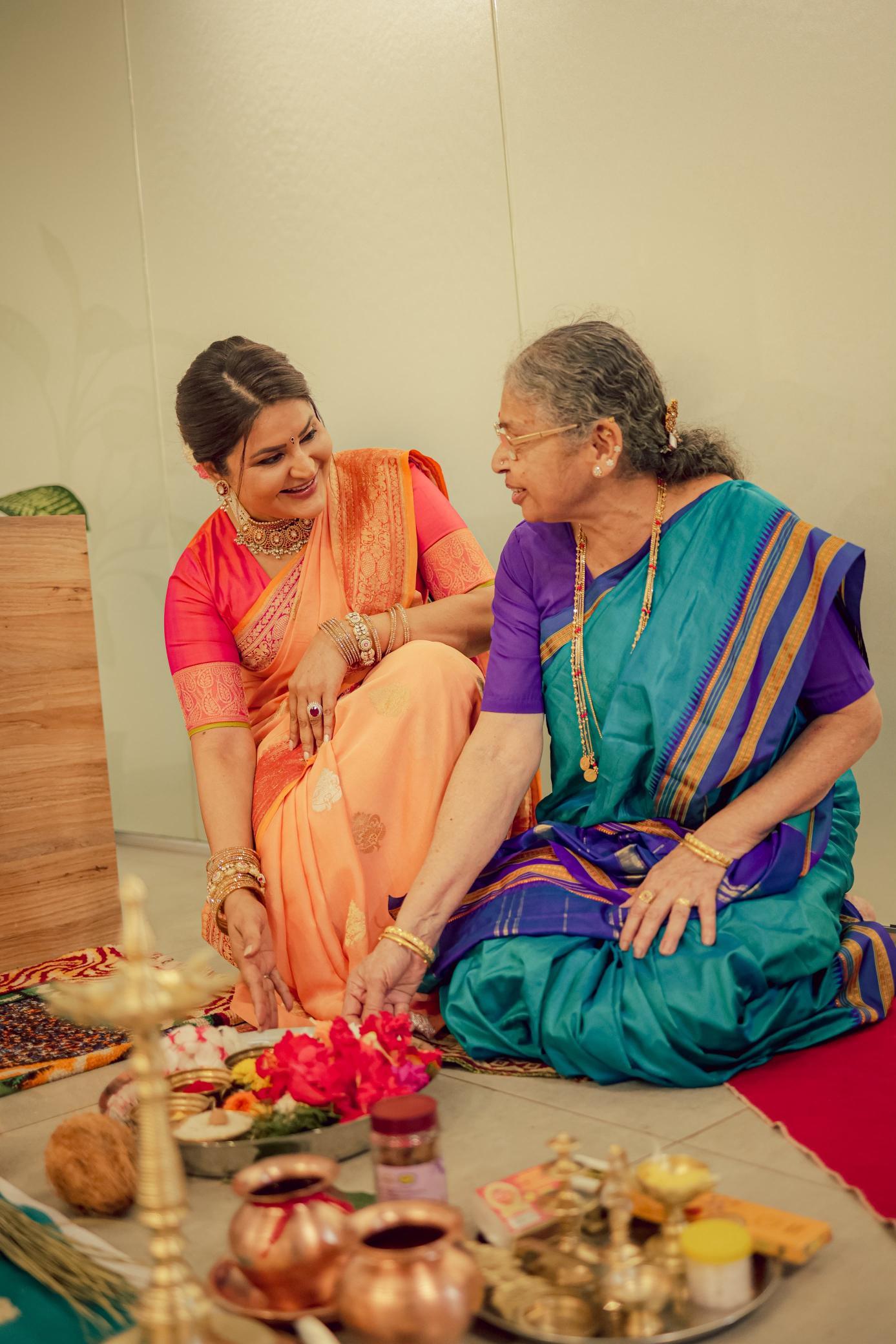 Two women sharing a quiet moment together